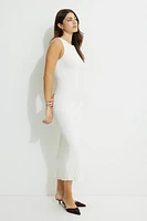 Robe maxi en tricot côtelé