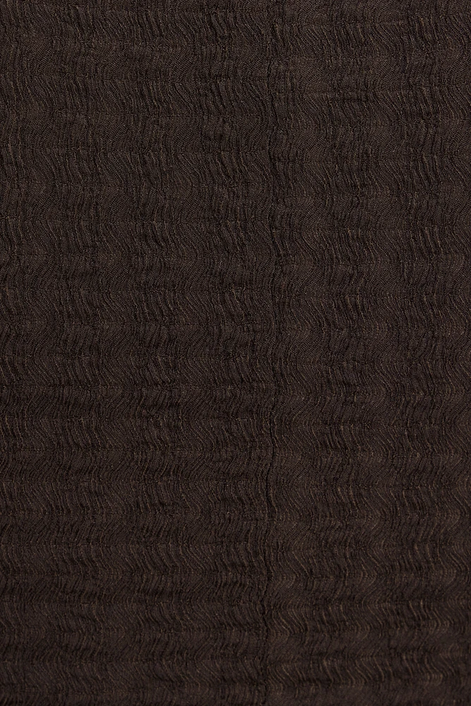 Robe maxi texturée à col rond