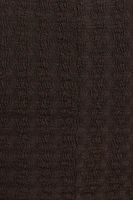 Robe maxi texturée à col rond
