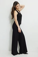 Wide Leg Ponte Pants