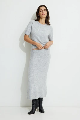 Jupe maxi en tricot style sirène