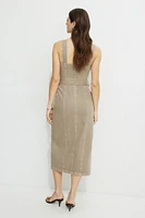 Safari Denim Maxi Dress
