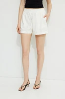 Pull On Linen Shorts