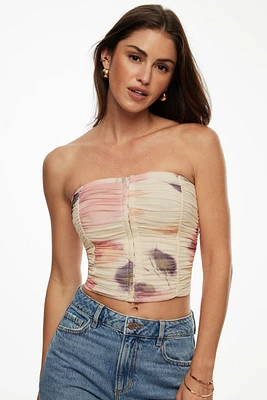 Bustier froncé en maille Salma