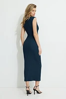 Textured Crewneck Maxi Dress