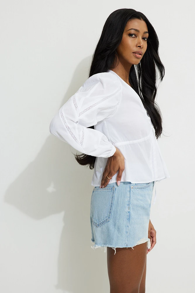 Blouse à manches bouffantes