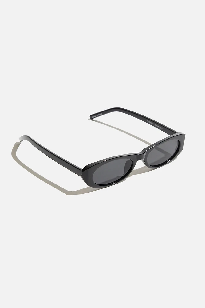Lunettes de soleil ovales très minces