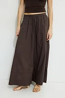 Jupe maxi volumineuse en popeline Lily