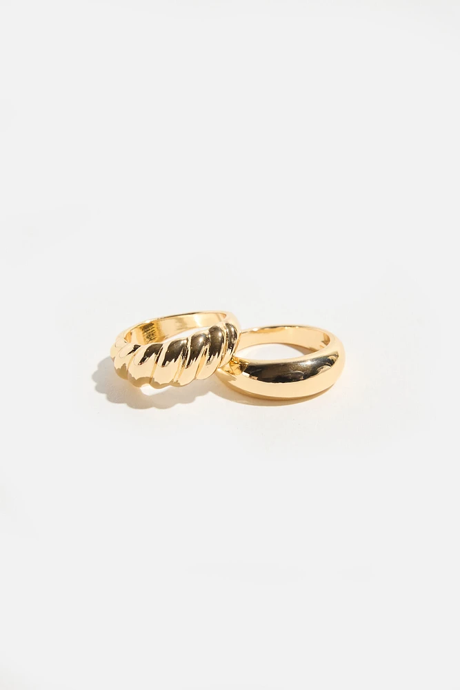 2-Pack Dome Rings