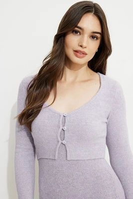 Cardigan écourté ouvert à l’avant Heavenlyarn
