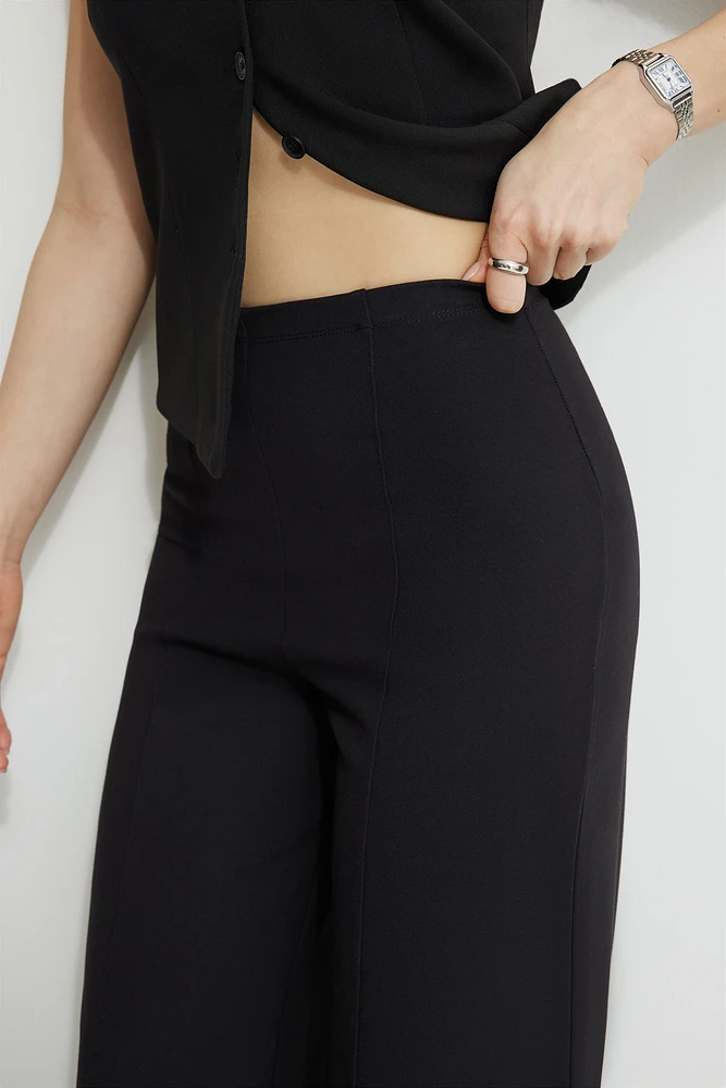 Wide Leg Ponte Pants