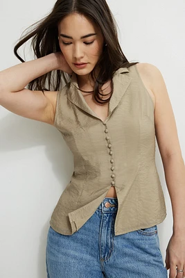 Shirt Collar Vest