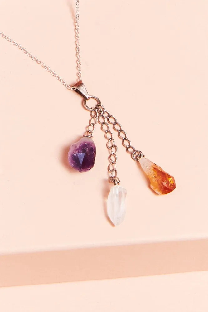 Silver Mixed Trio Necklace