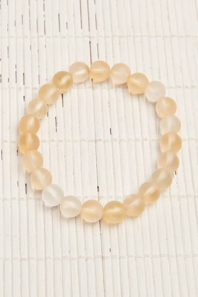 Matte Citrine Bracelet for Abundance & Positivity | Shop Now