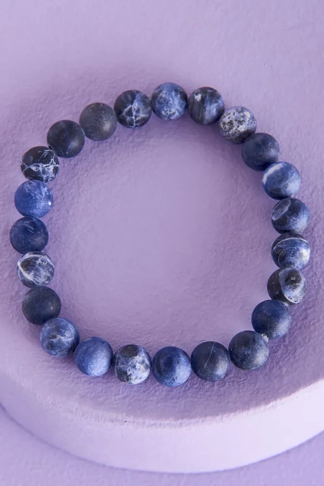 Matte Sodalite Bracelet for Inner Peace & Wisdom | Shop Now