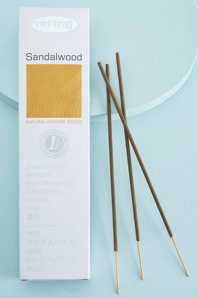Buy Nitiraj Sandalwood Incense Sticks 25g - Classic Calming Scent