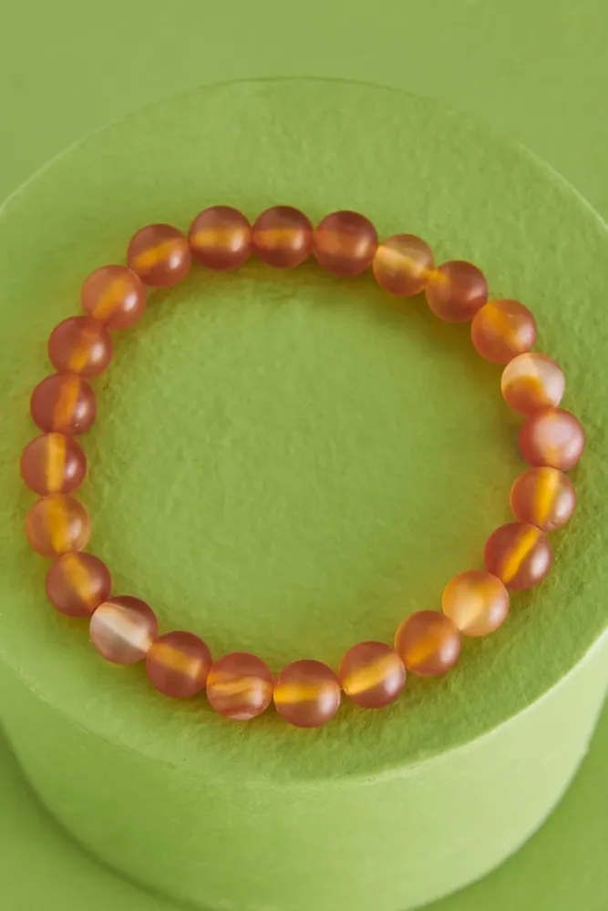 Matte Carnelian Bracelet
