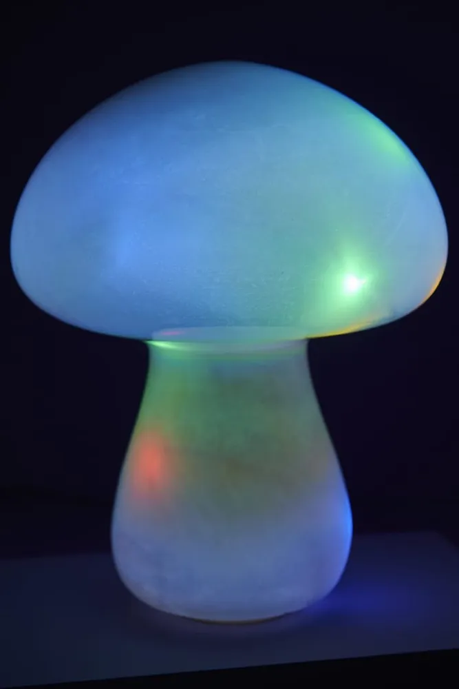 Large Opalescent Mushroom Lamp