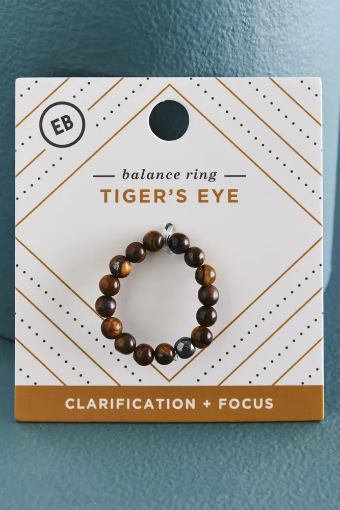 Tiger’s Eye and Hematite Balance Ring