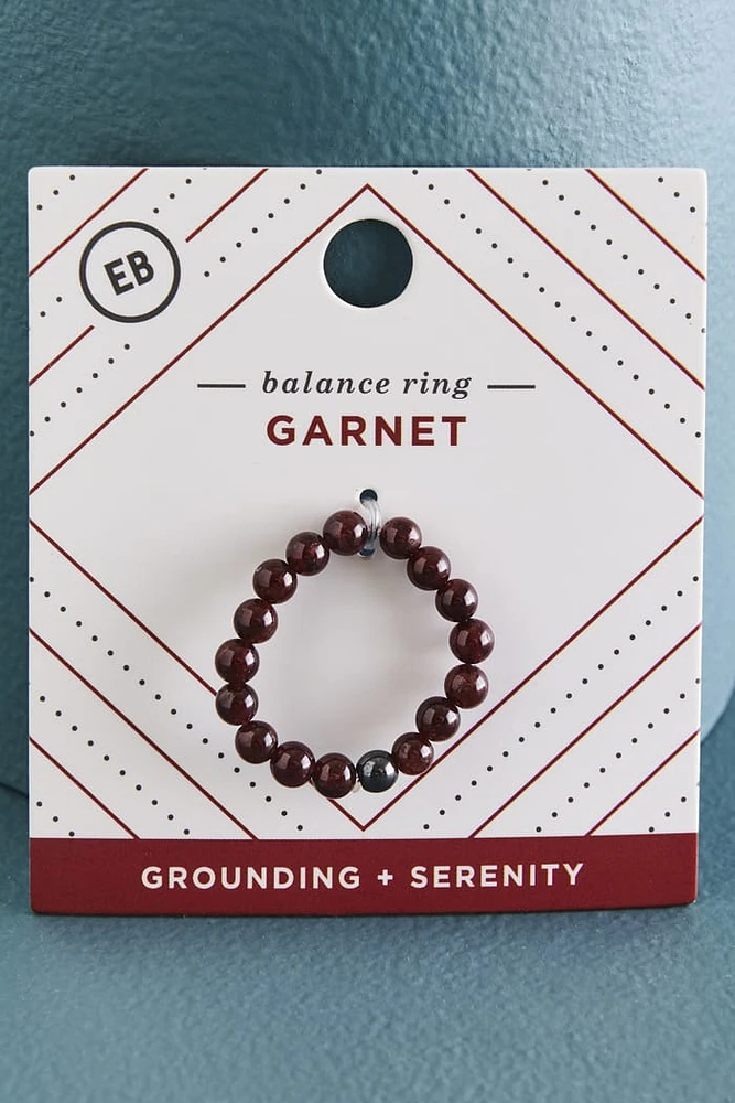 Garnet and Hematite Balance Ring