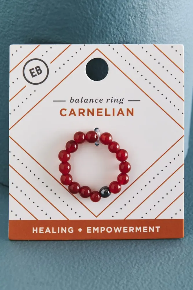 Carnelian and Hematite Balance Ring