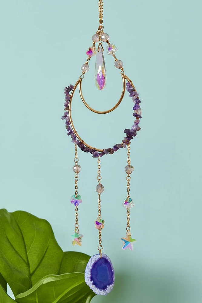 Amethyst Moon Suncatcher