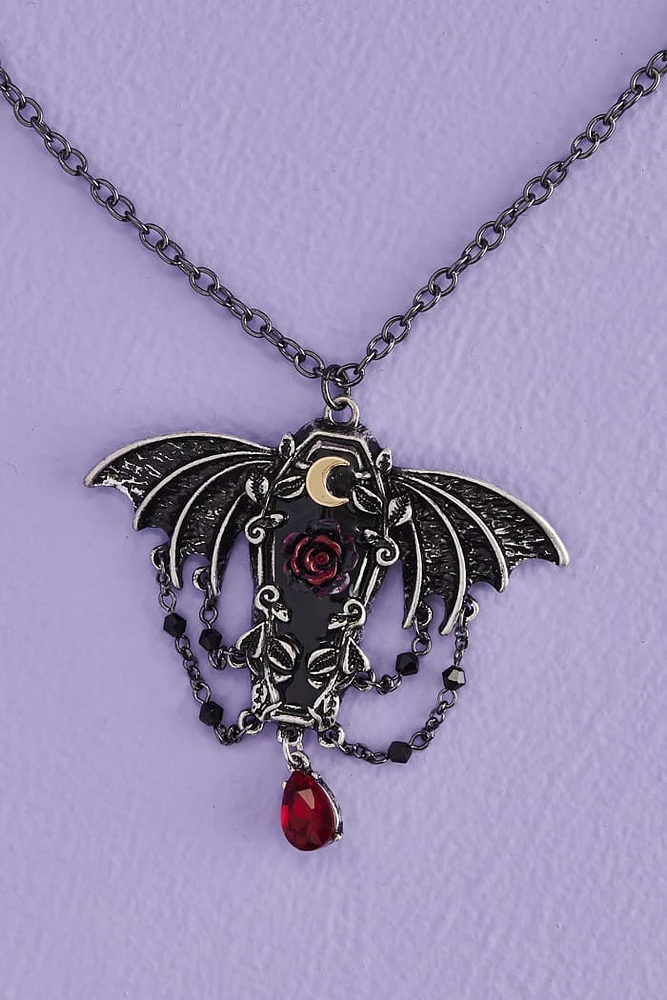 Coffin Bat Wing Necklace