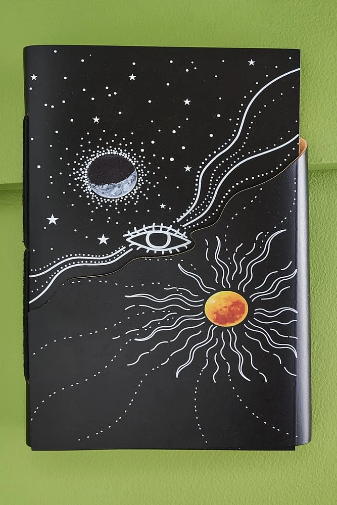 Sun and Moon Magnetic Leather Journal