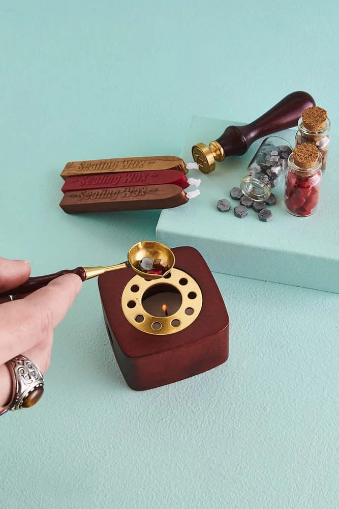 Shop boho chic stationery with Book & Quill Stamp Celestial Wax Seal Set