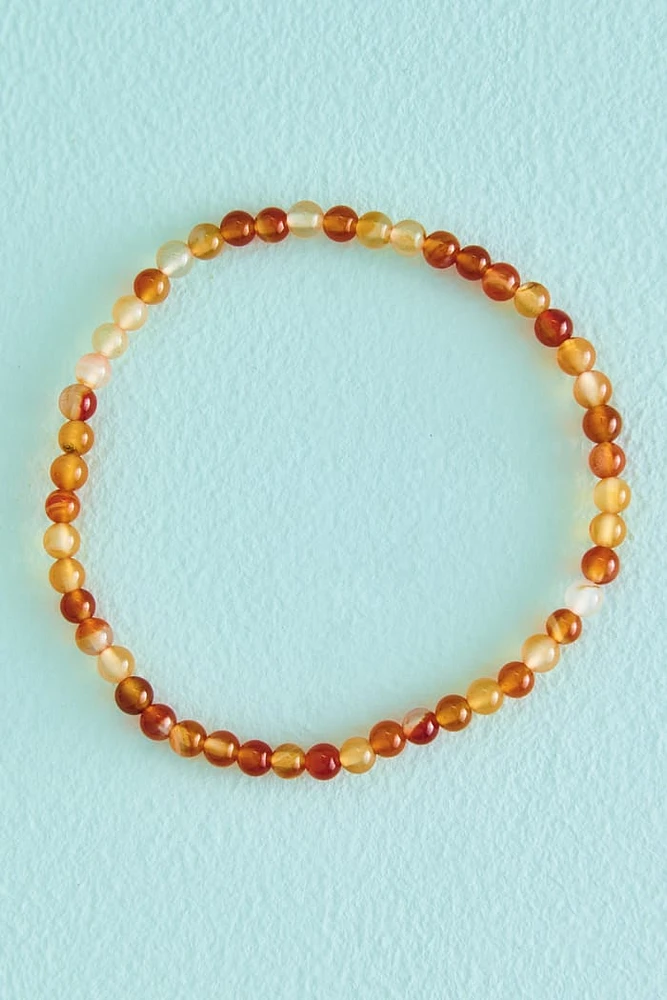 Carnelian Mini Bead Bracelet