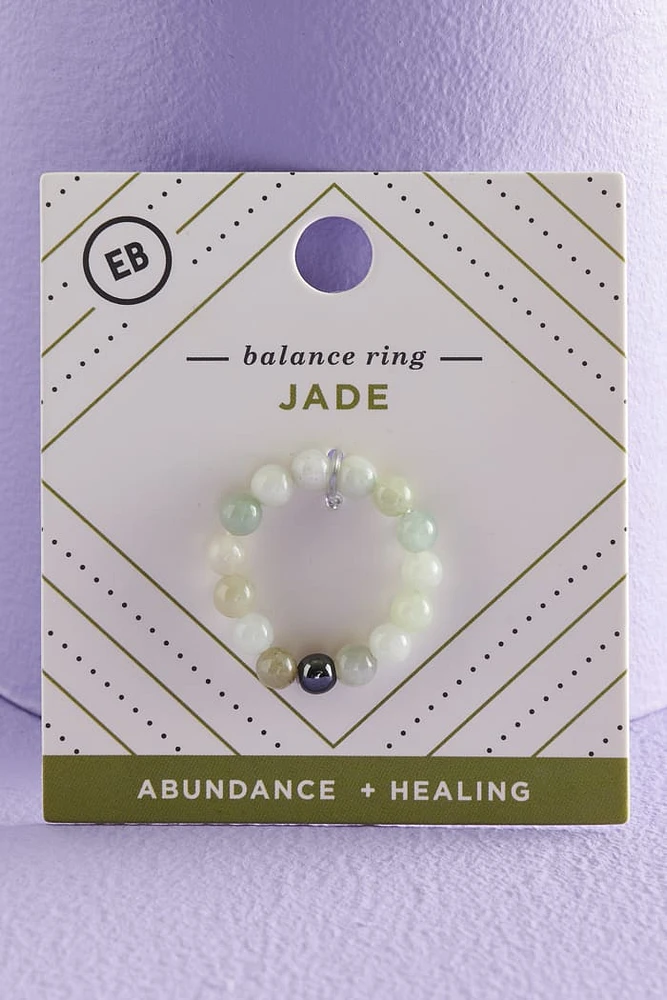Jade and Hematite Balance Ring