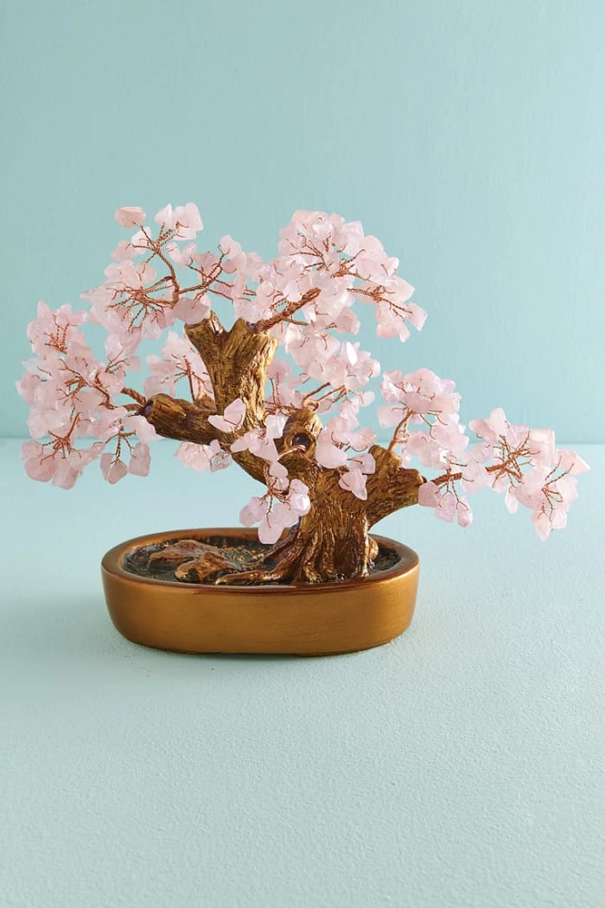 Large Rose Quartz Gem Tree