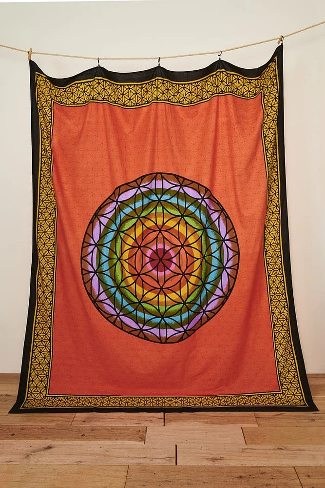 Sacred Geometry Chakra LG Tapestry