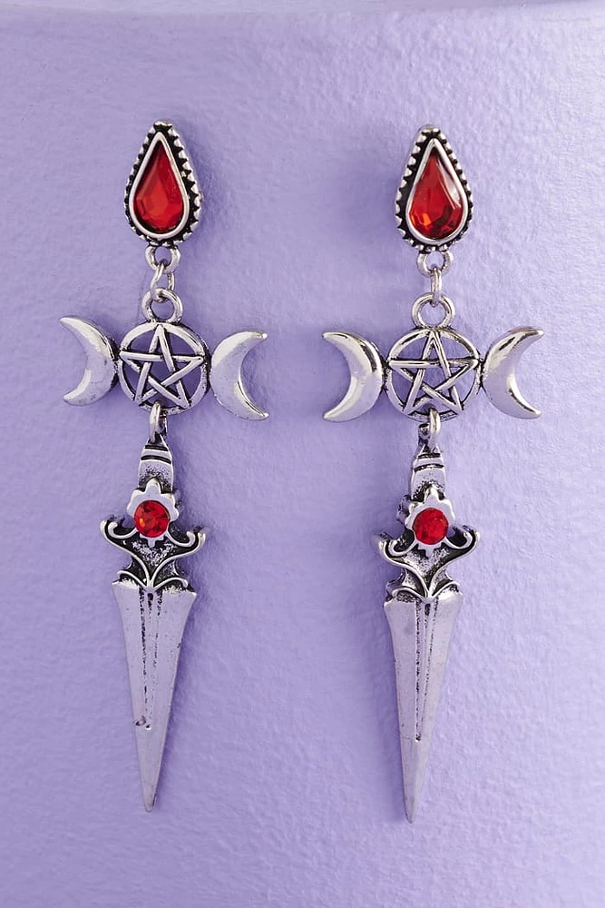Bloodmoon Dagger Earrings