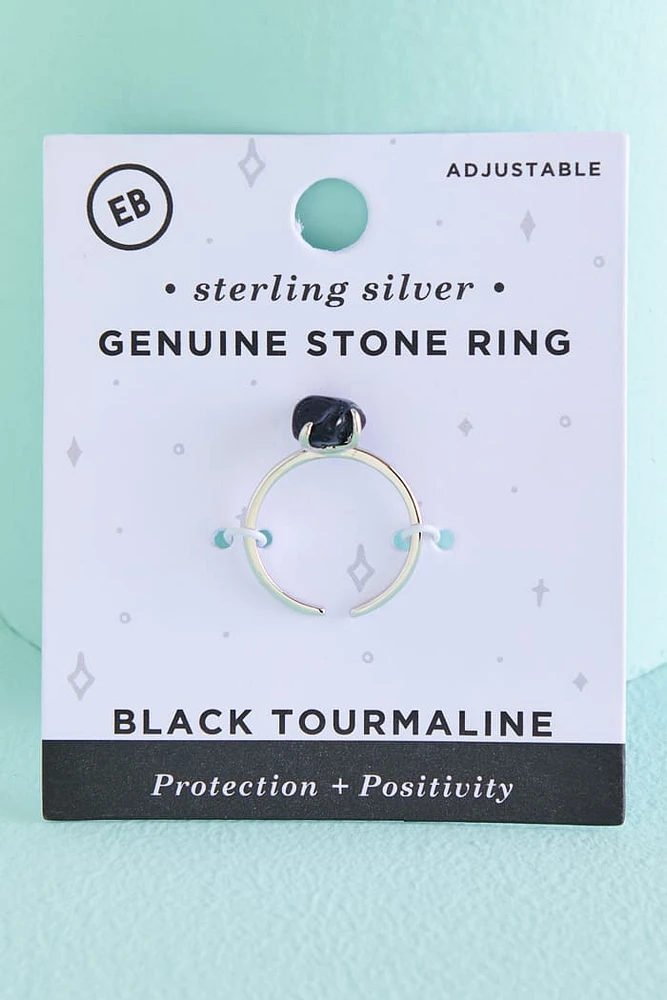 Buy a Sterling Silver Tourmaline Stone Ring for boho Style