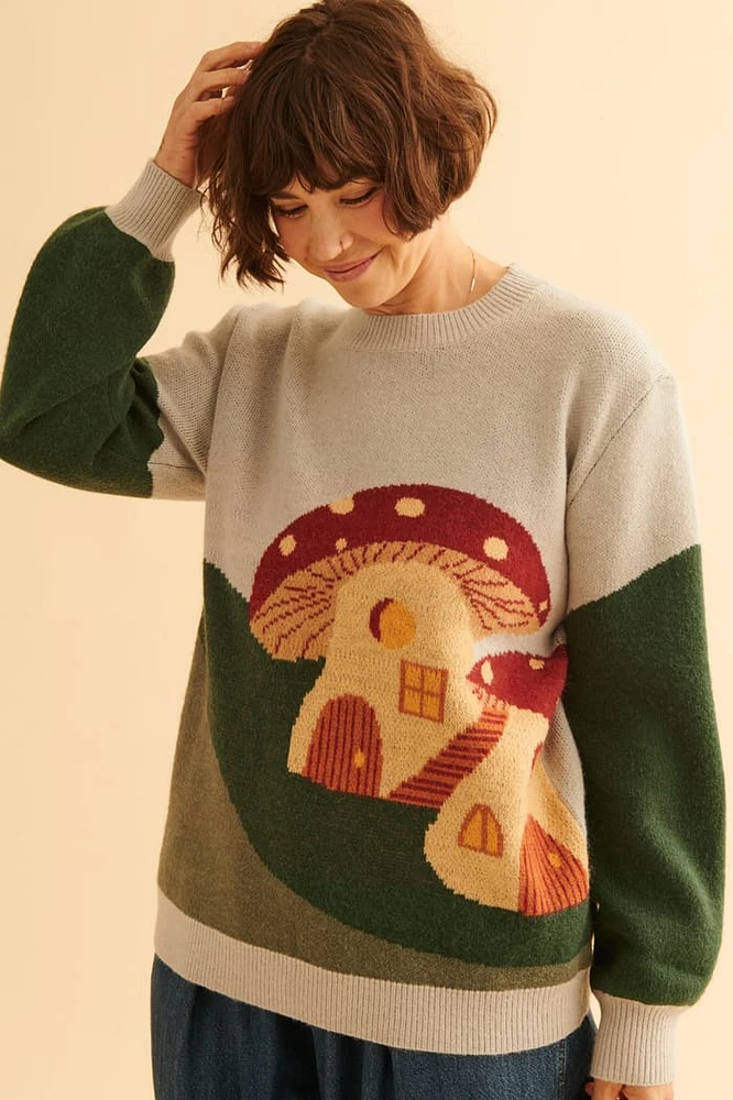 Magical Mushroom Hideaway Sweater
