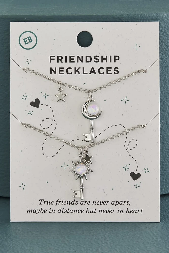Celestial Key Friendship Necklace Set