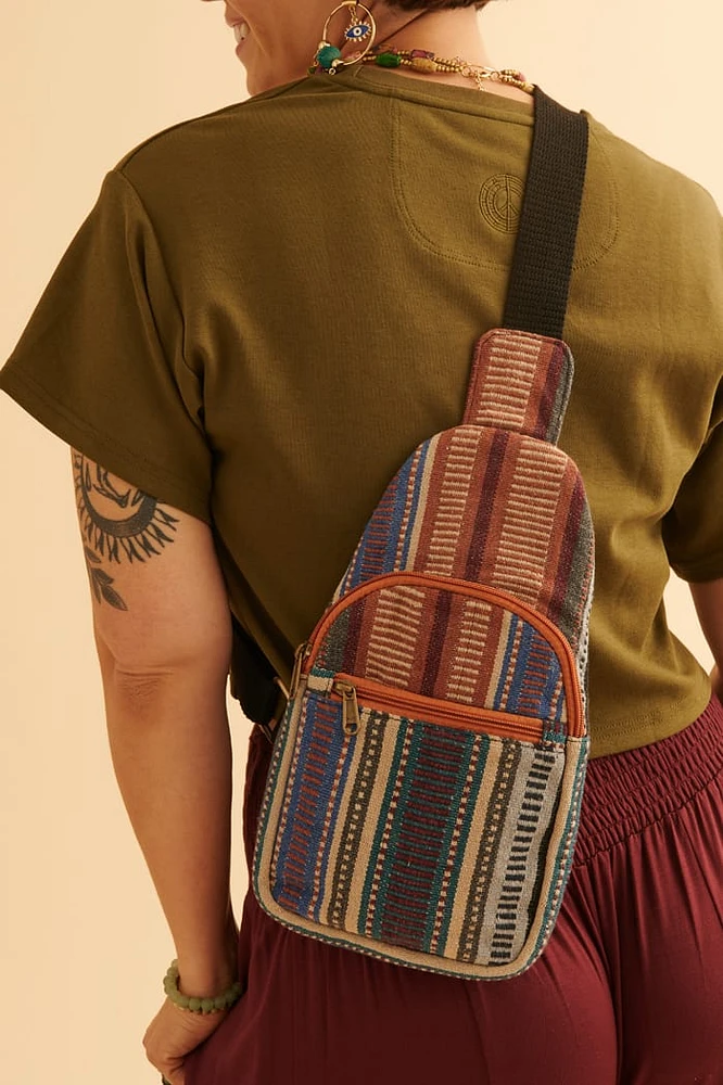 Dusk Striped Sling Bag