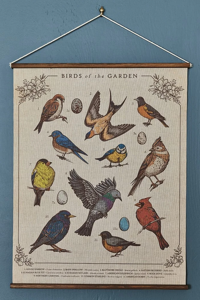 EBX Birds of the Garden Wall Art Banner