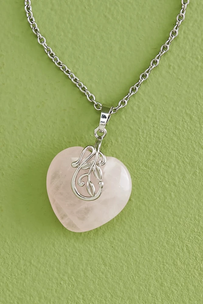 Shop Rose Quartz Heart Necklace - Embrace Love & Healing