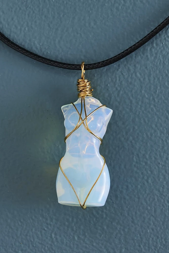 Opalite Torso Figurine Necklace