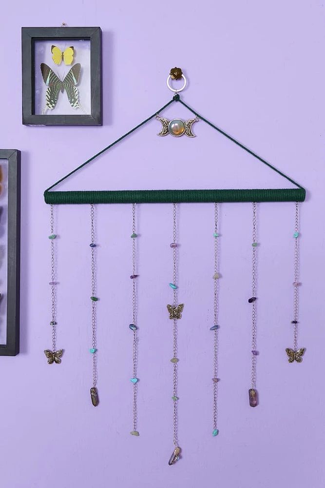 Multi Stone Triple Goddess Crystal Mobile