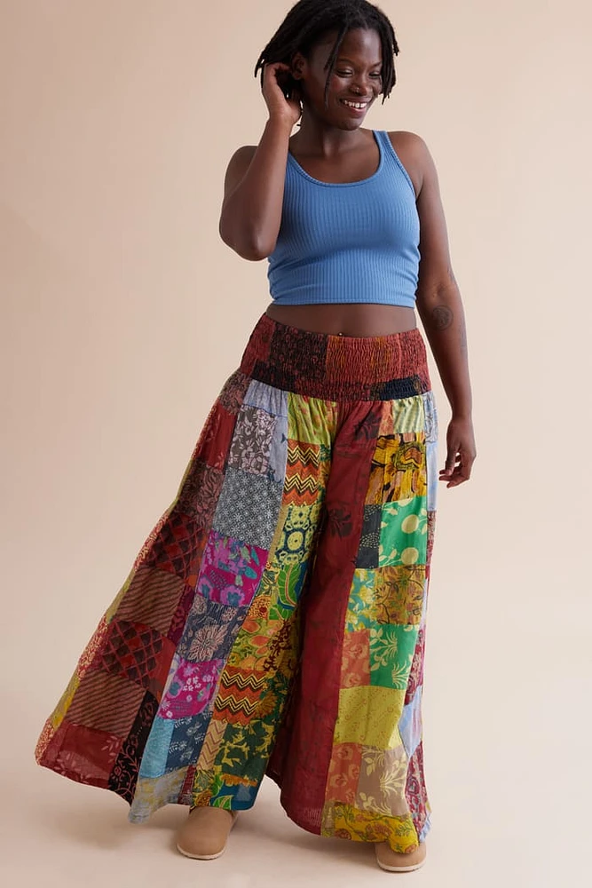 Unique Patchwork Barcelona Pants - Stand Out boho Style!
