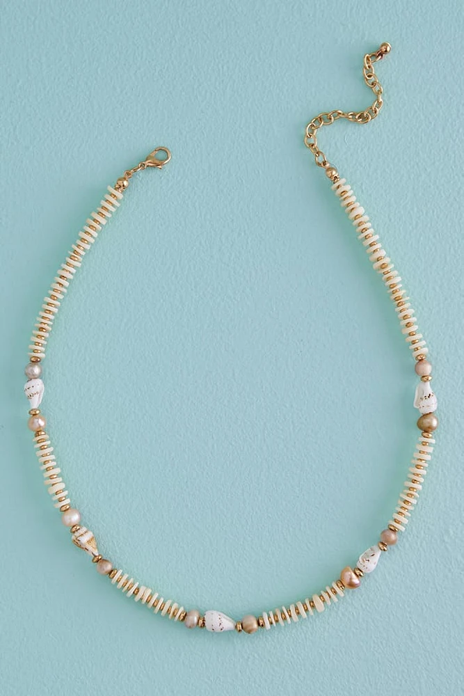 Pearl Mini Shell Chip Necklace