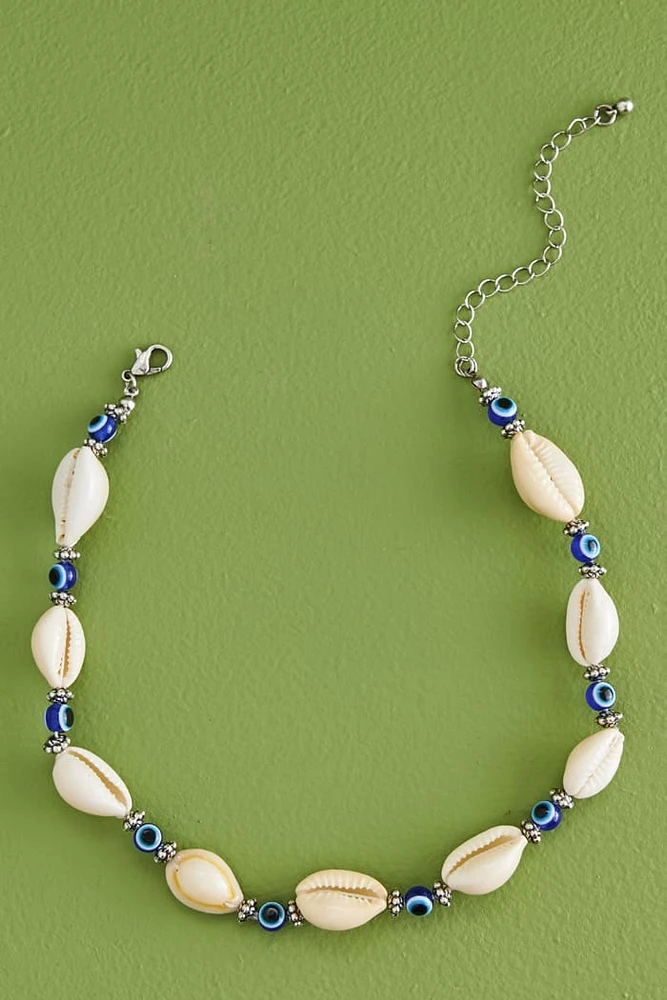 Cowrie Shell Mini Evil Eye Choker Necklace