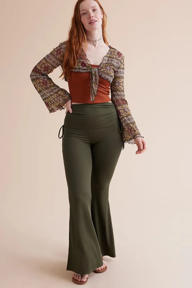 Fern Ribbed Flare Pants