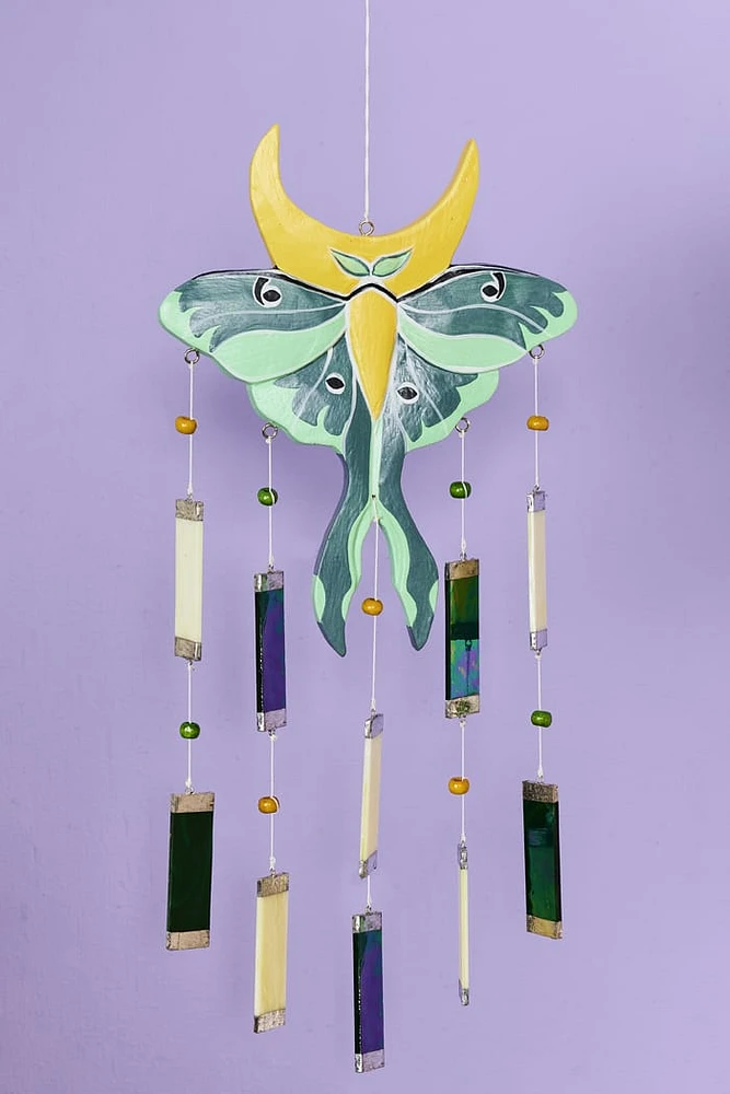 Moon Moth Wooden Wall Hanging
