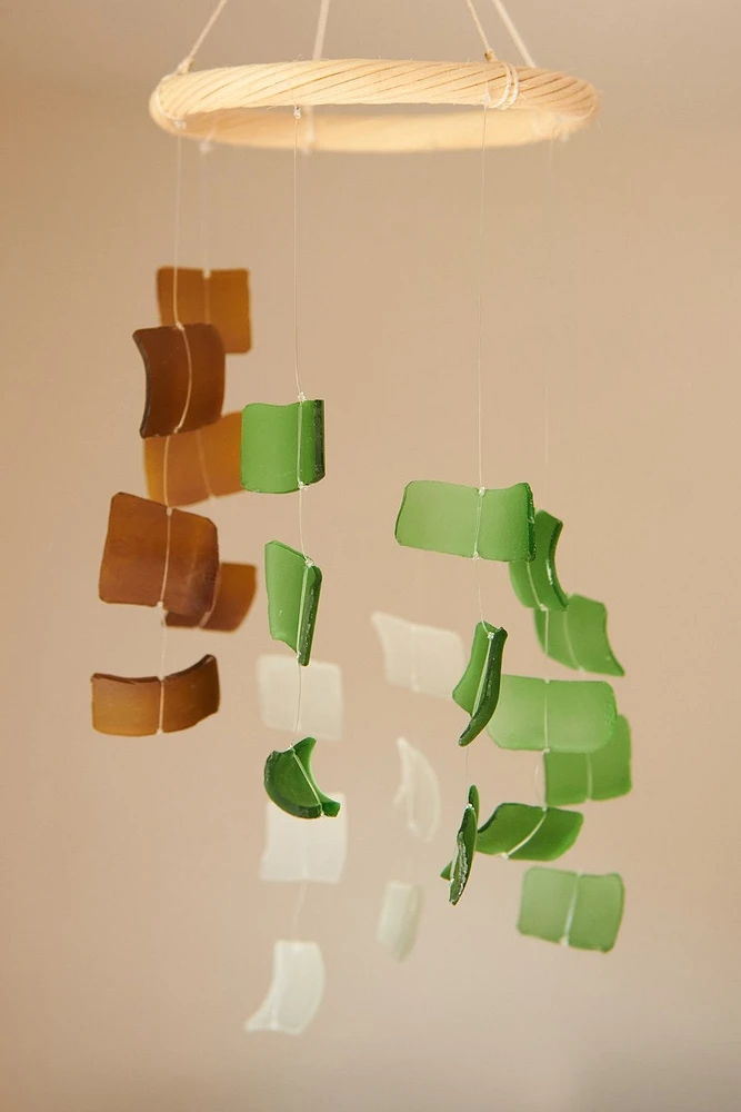 Green Upcycled Glass Mobile