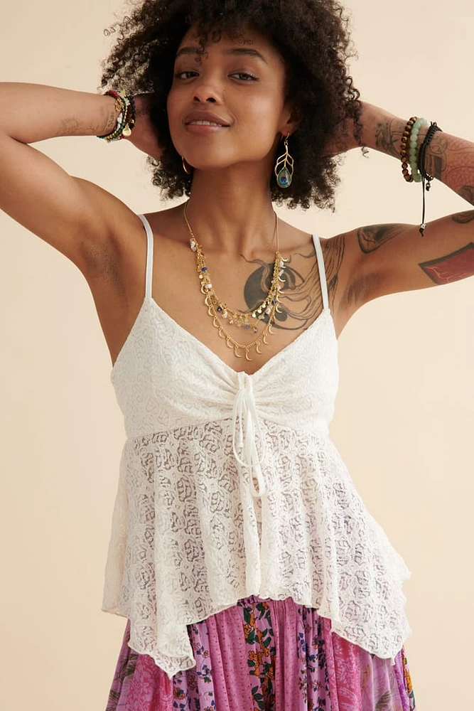 White Lace Adjustable Fairy Tank
