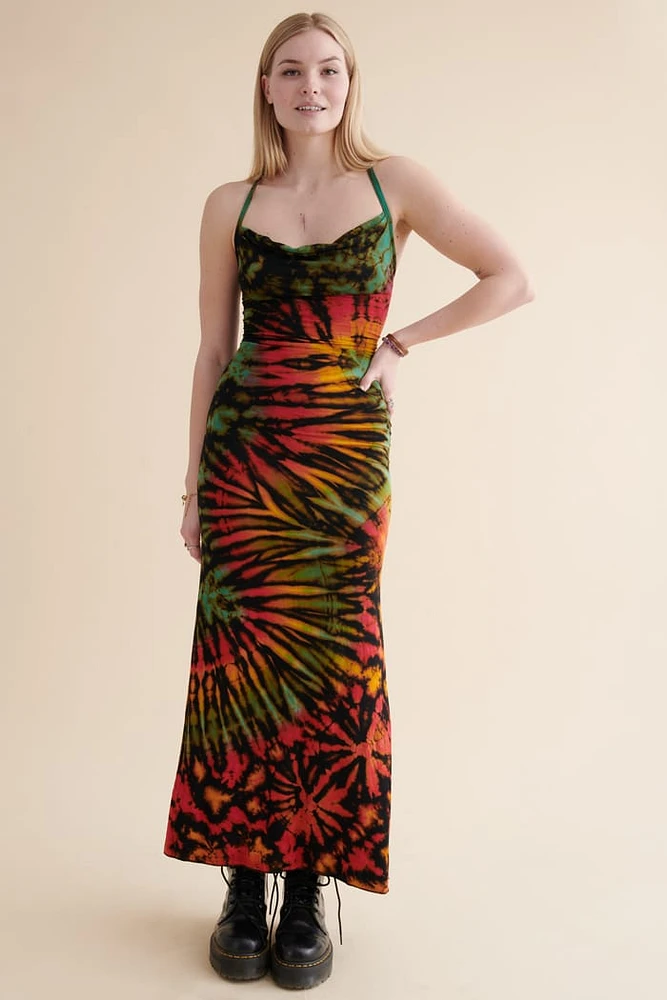 Handmade Thailand Tie Dye Maxi Dress